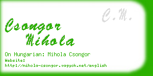 csongor mihola business card